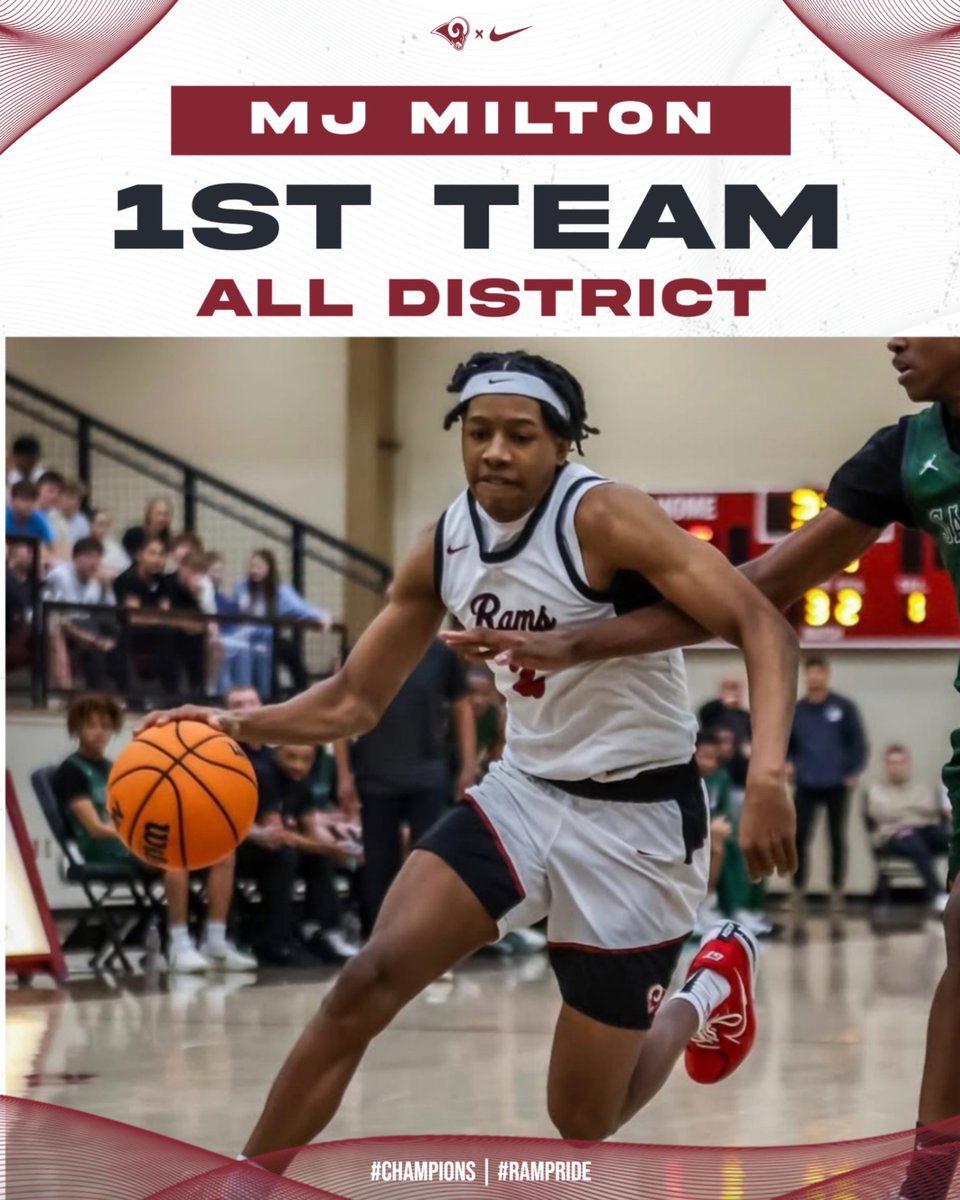 OwassoAthletics's tweet image. Congratulations to MJ Milton on his 1st Team All District selection!

#CHAMPIONS | #RamPride