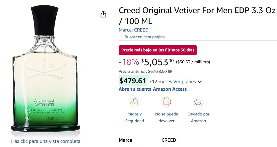 OfertonesMex's tweet image. PRECIO MAS BAJO CREED ORIGINAL VETIVER 🌿💧✨
Amazon: Creed Original Vetiver For Men EDP 3.3 Oz / 100 ML

👉Ver Oferta: linktw.in/FgXAnk

-18% de descuento
🔥Precio Oferta: $5,053.00
Precio anterior: $6,138.00

⚡️Unete a nuestros otros grupos:
ofertonesmexico.com.mx

#O…