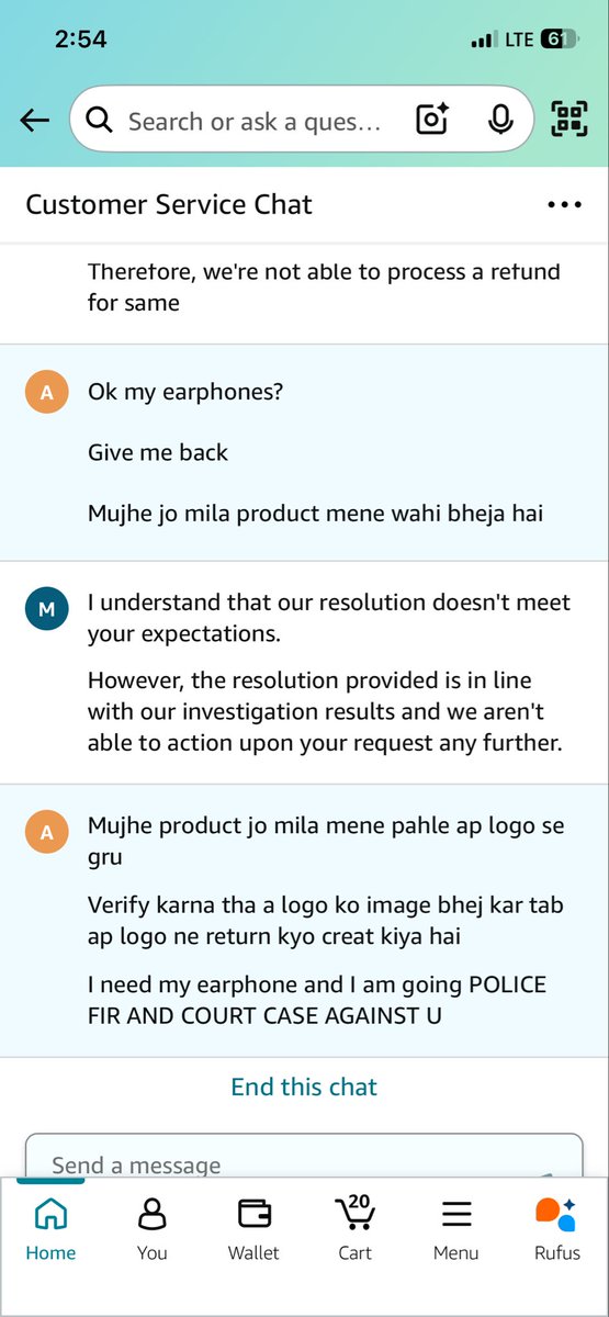 ankitislive24's tweet photo. @amazonIN @amazon @AmazonHelp 
Ye ek froad company hai product retun lene ke bad na hi refund dena na hi product dena ye bo bola kar Mene product same nahi diya balki Mene jo product mila tha wahi paroduct diy hai ye ek scam hai koi bhi mat product lo https://t.co/nm7139cLeD