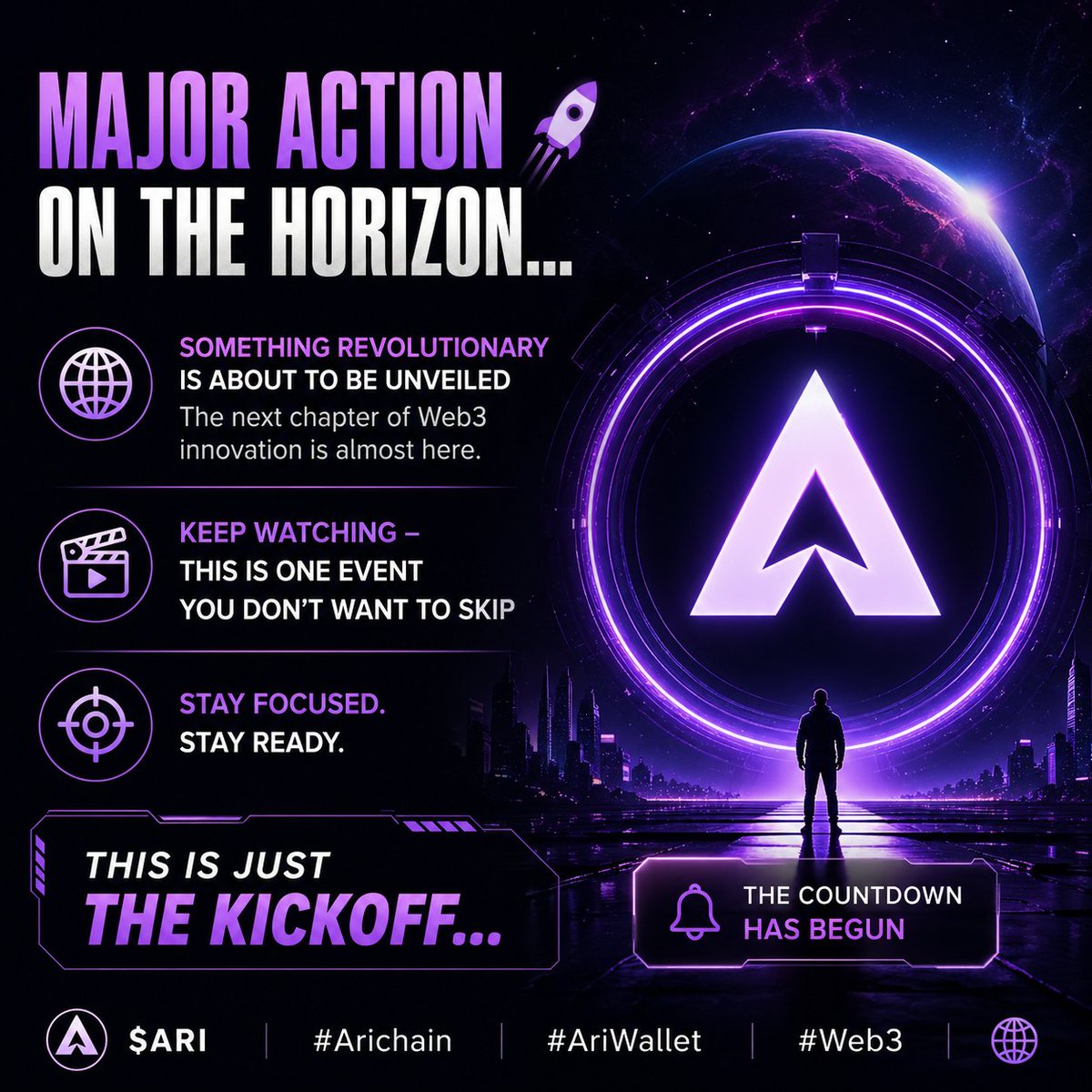 AriWalletEra's tweet photo. Major action on the horizon… 🚨🚀
Something revolutionary is about to be unveiled 🌐🔥

The next chapter of Web3 innovation is almost here.

Keep watching — this is one event you don’t want to skip 🎬✨
Stay focused. Stay ready.
This is just the kickoff…
$ARI #Arichain https://t.co/ol7iltJfVv