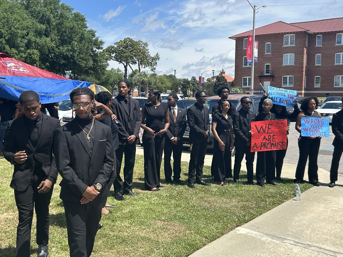 Just a few of the dozens of signs here on SC State campus. 

Today is day 2 of students protesting against Pamela Evette speaking at SC States graduation next week. 

<a href="/wachfox/">WACH FOX</a>