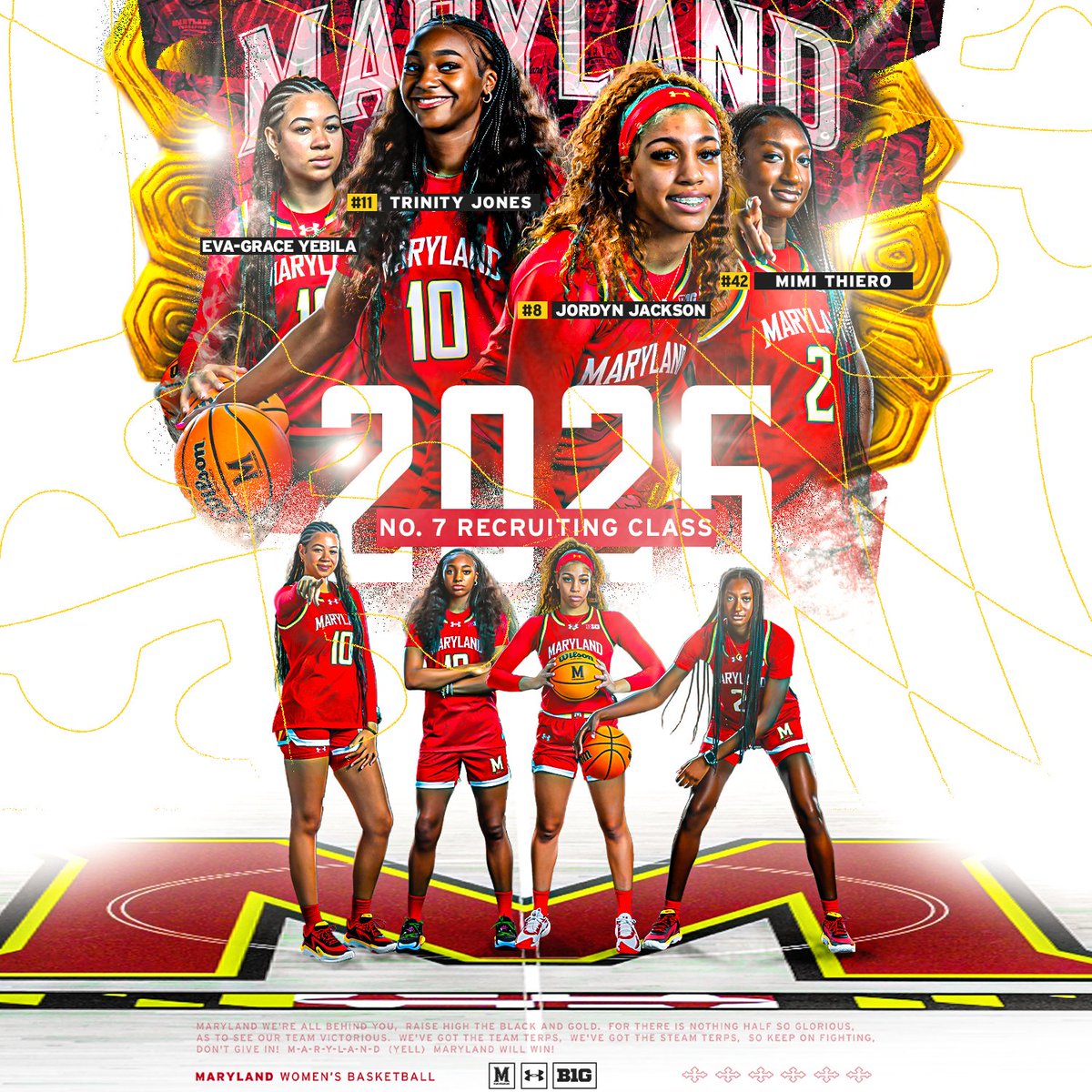 TerpsWBB's tweet image. The No. 7 freshman class in the country is coming to College Park...

Maryland is the place to be! ❤️🖤

#faMily 🐢
