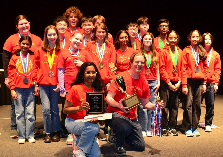 A2schools's tweet photo. Wow! Huge results for AAPS at the Science Olympiad State Tournament! Both @A2Pioneer &amp; @A2Slauson  placed 1st in their divisions, earning a place at nationals. 
Shoutouts to @a2HuronHigh (fifth) &amp; @A2_ClagueMS  (third)!  Congratulations, all. Details: https://t.co/nKzIGzpxpN https://t.co/dnONBqEeHW