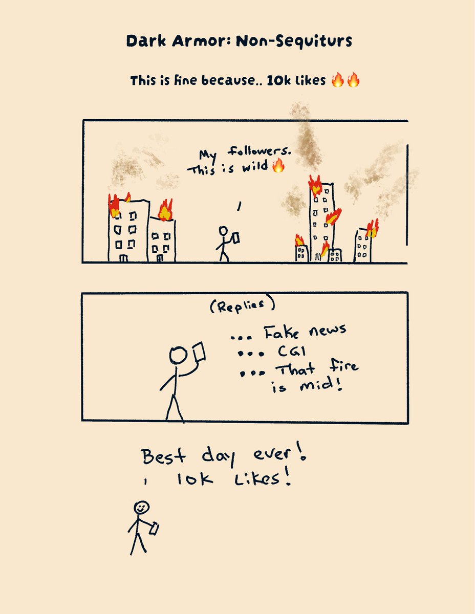 tensionengine's tweet photo. World ending
My engagement: 📈
#DarkHumor #NonSequitur #DarkArmor #Meme https://t.co/owKpNkWksx