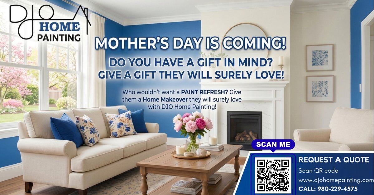 DjoHomePainting's tweet image. Give Mom a gift she’ll actually love: a professional home refresh! 🎨✨ Skip the trinkets and transform her space with DJO Home Painting.

📸 Scan QR to Request a Quote! 
🌐 djohomepainting.com
📞 980-229-4575
#MothersDay #HomeMakeover #DJOHomePainting #PaintRefresh