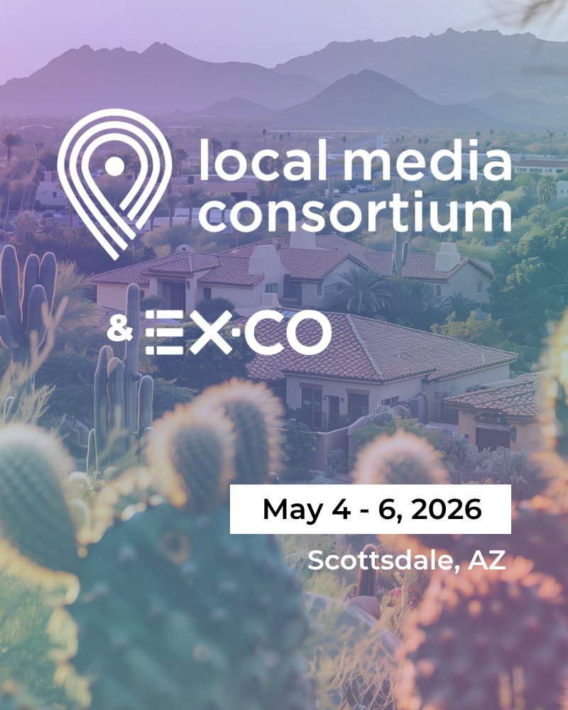 EXCOPlatform's tweet image. 📣 See you in Scottsdale!

EX․CO is excited to be attending LMC 2026 Digital Connections next week, where we’ll be connecting with leaders from across local media.

Heading to LMC? Let’s connect 👉 hubs.li/Q04dSjZv0 

#LMC2026 #DigitalMedia #AdTech #VideoMonetization