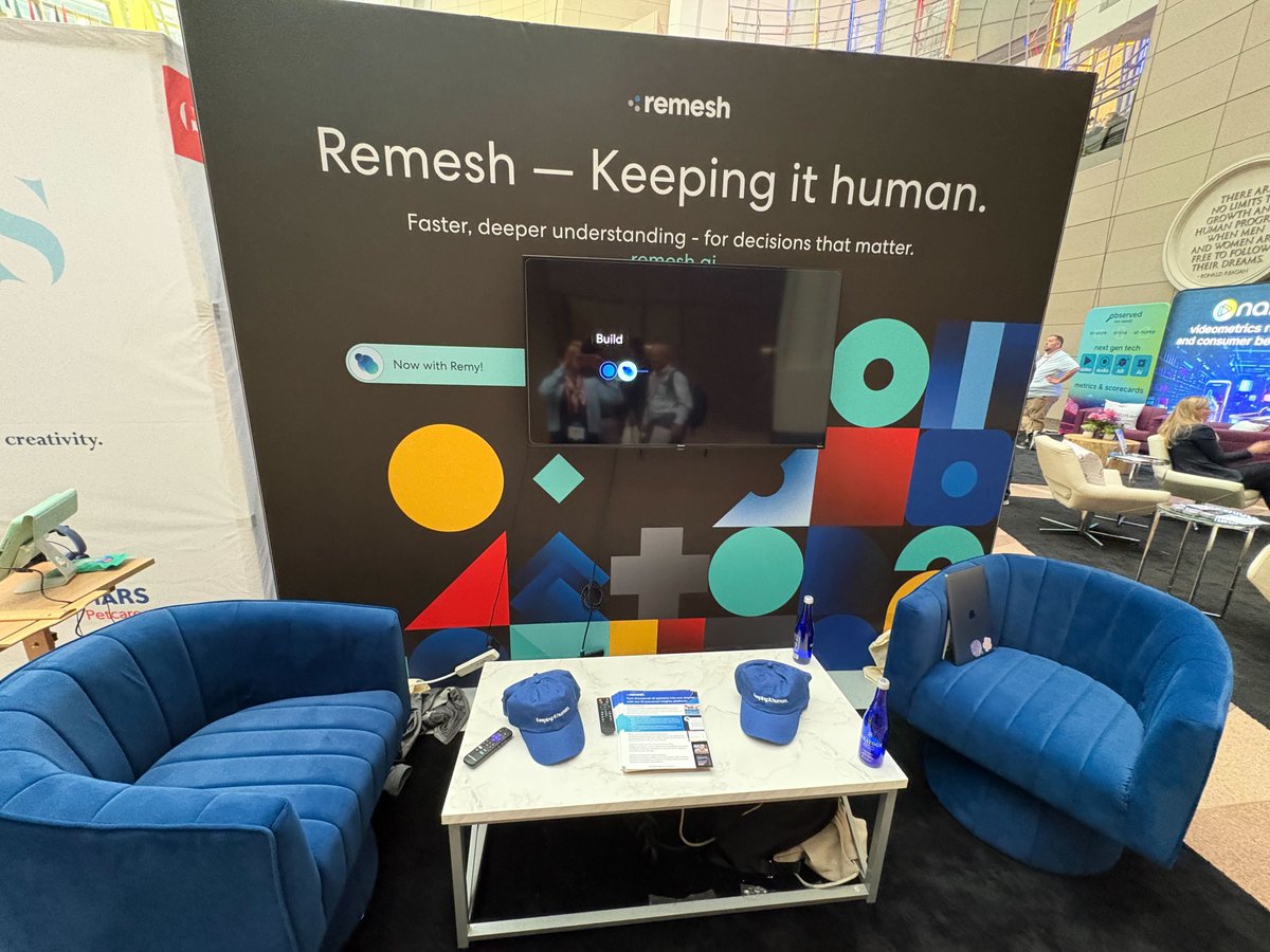 teamremesh's tweet photo. Hellloooo #IIEX! 

We'll be here all day! (And tomorrow!)

Come see our agentic research partner, Remy in action and get a limited edition hat!  They won't last‼️ https://t.co/ZCZ6emNLJ4