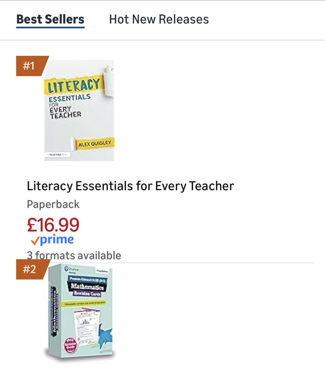 AlexJQuigley's tweet photo. I’m delighted that my new book, ‘Literacy Essentials for Every Teacher’, has gained bestseller status on Amazon! 

You can pick it up your copy too before it sells out - here:

https://t.co/v30oveZizk https://t.co/htZJ18ZPX6