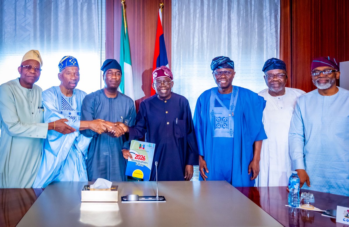 abdullahayofel's tweet photo. BREAKING: President Tinubu endorsed the Lagos GAC's selection of Deputy Governor Obafemi Hamzat as the consensus candidate for the APC in the 2027 Lagos State governorship election. https://t.co/oScs3sLWV7