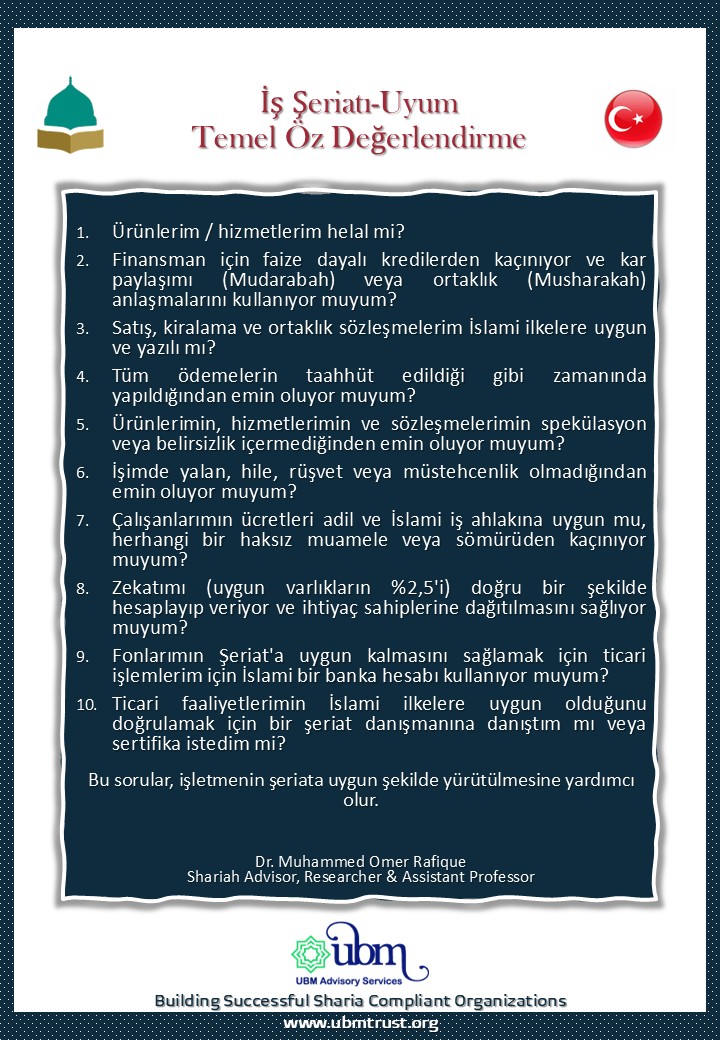 UBMAdvisory's tweet photo. Sharia compliance self assessment in #turkish https://t.co/AmGHfggLON