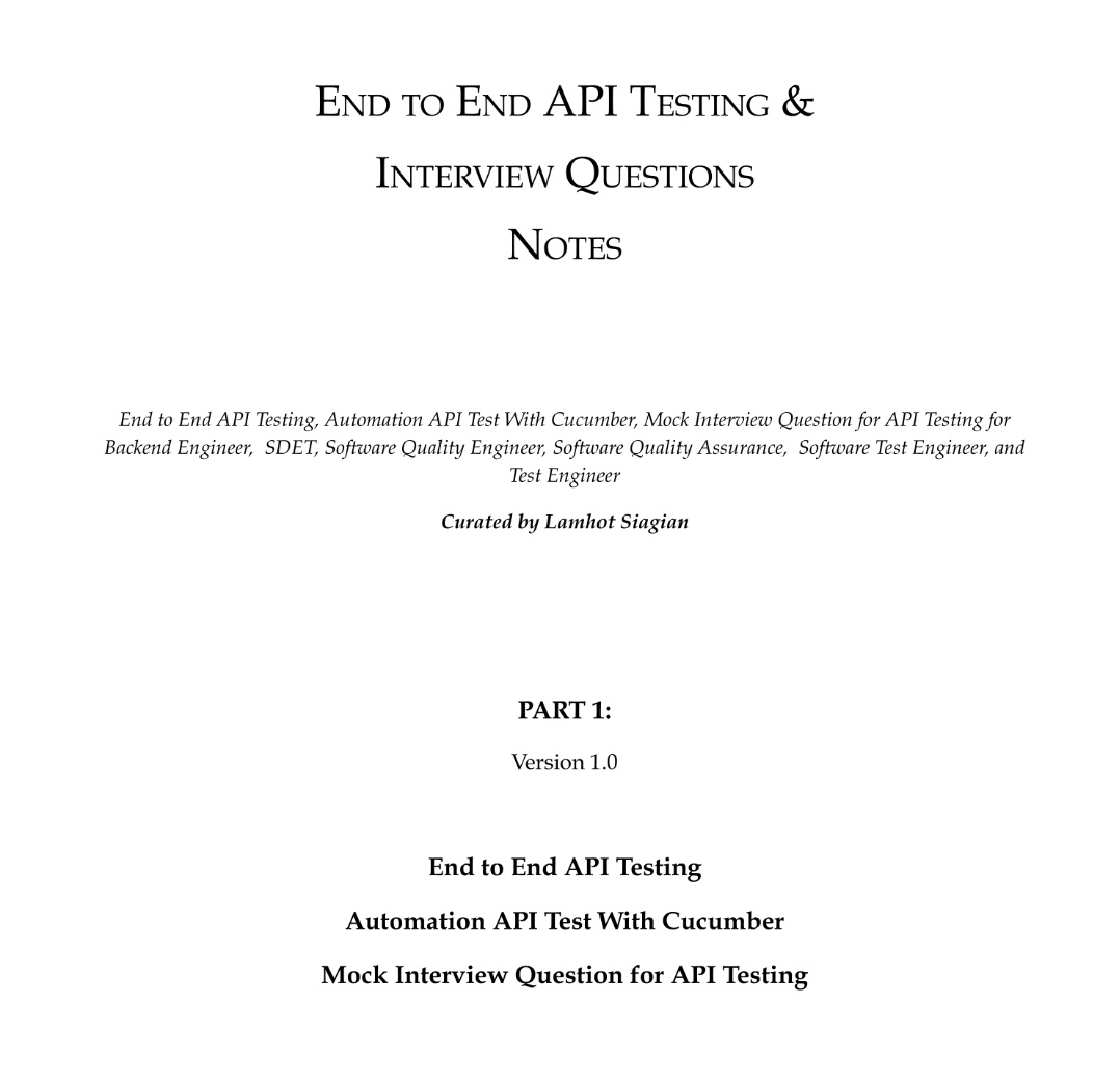 _vmlops's tweet photo. END TO END API TESTING &amp;INTERVIEW QUESTIONSNOTES

https://t.co/APw0srOLCM https://t.co/WK3ojLWkvb