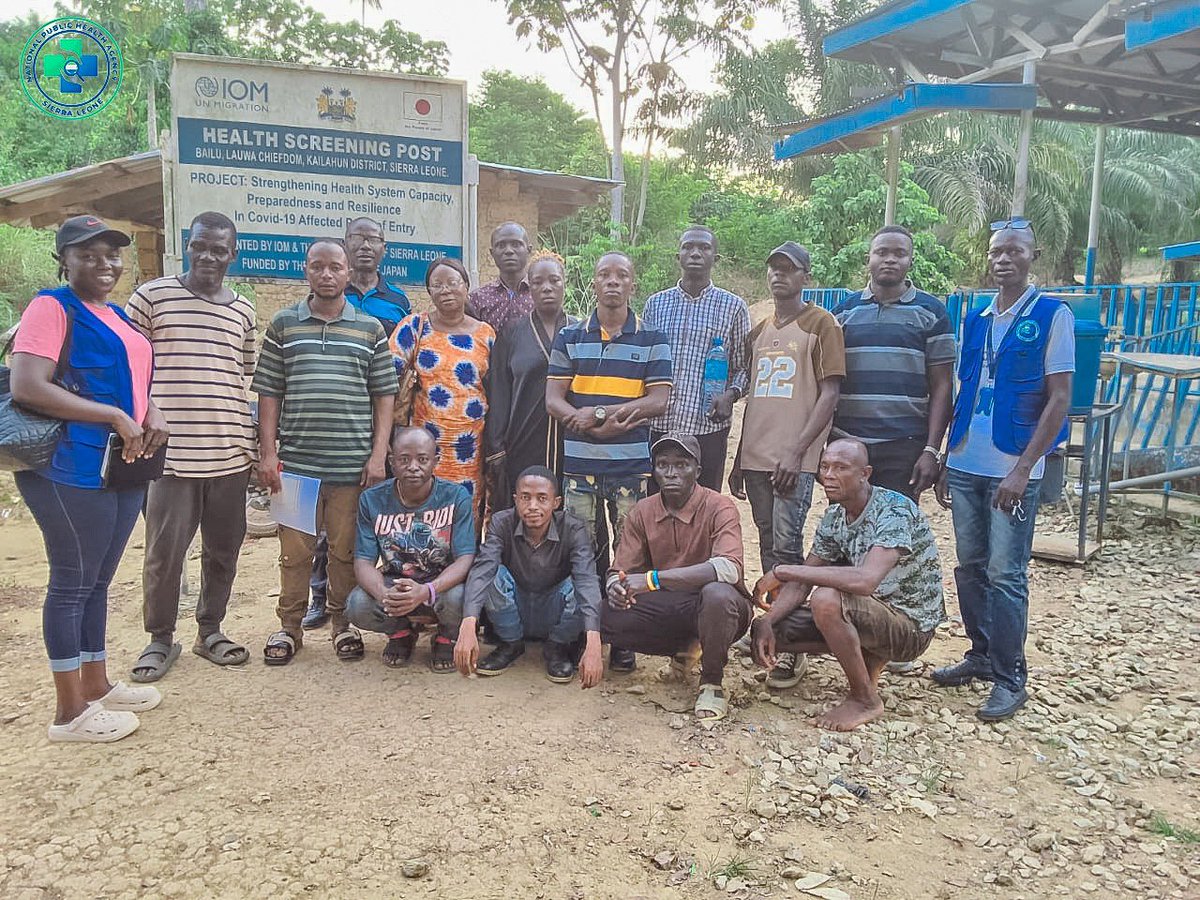 npha_sl's tweet photo. On 16th April 2026, NPHA in collaboration with the Ministry of Health conducted a supervisory visit to Kailahun Points of Entry, reaffirming Sierra Leone’s commitment to border health security. https://t.co/YPwy5zm2iY