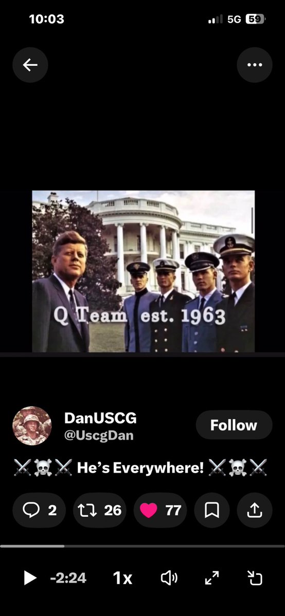 DavidGrims40300's tweet image. Proud of this Q Anon Soldier and Patriot; great work- here if a need arises 🫡 God Country Family b4 Self #JFK forward march to #Truth #JFKjr #NYC911