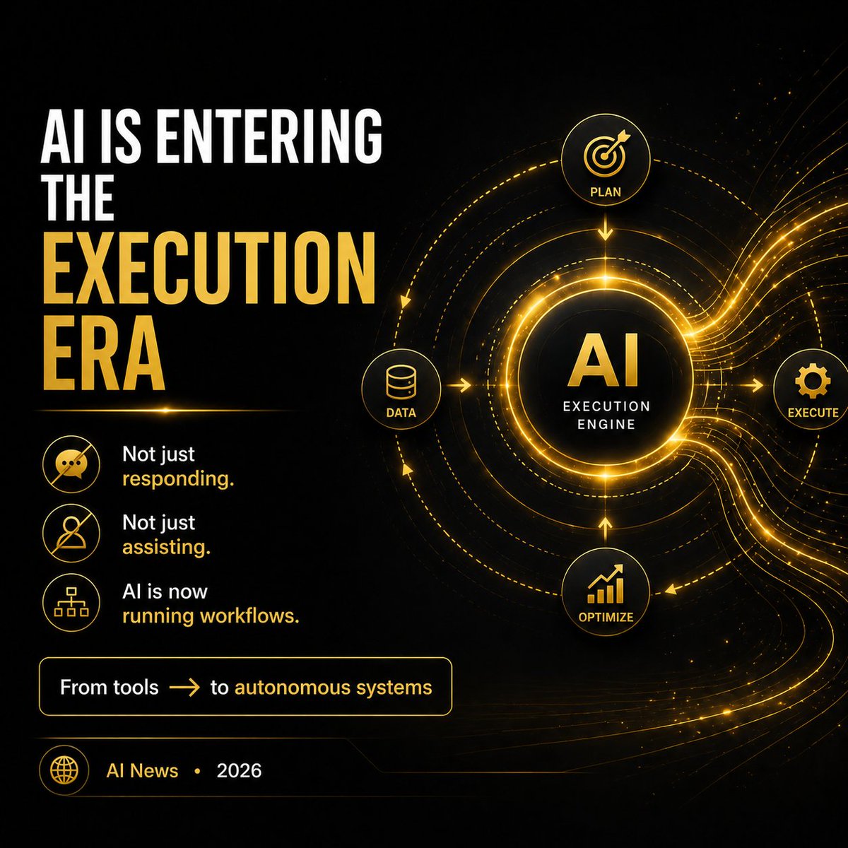 tanzeelahmed345's tweet image. AI isn’t waiting anymore.

It’s planning.
It’s executing.
It’s optimizing.
The execution era has started.
#AI #Tech #Future