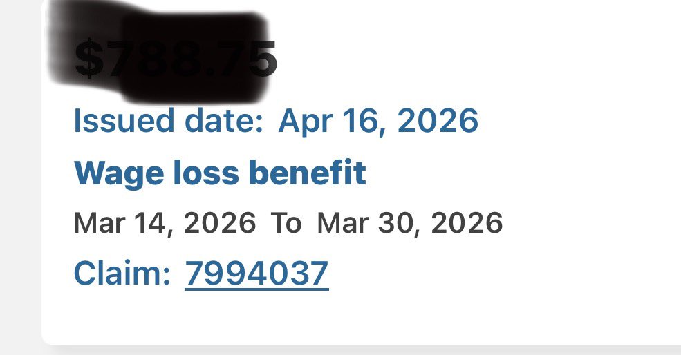 roberta666's tweet photo. WTF……WCB really sucks!  One payment, for 2 weeks and only up until March 30. Got that payment April 16 and then nothing. No one will give me answers. https://t.co/B8gx8qBLEa