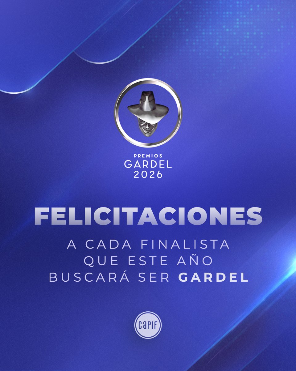 PremiosGardel's tweet photo. ¡Felicitaciones, finalistas!
Es un orgullo celebrar la música argentina junto a ustedes.
Nos vemos muy pronto en los #PremiosGardel2026 🏆
📲 Link a las nominaciones acá: https://t.co/Yzj0WJmw3S https://t.co/PDxxhIC8qR