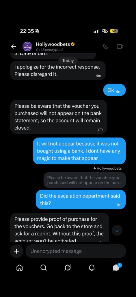 Ovoxohert's tweet photo. @DevinH21 @Hollywoodbets 4 weeks ago my account got locked because i made too many cash vouchers deposits and i was asked to send supporting documents, i did successfully emailed them but since today my account is still under review! 4 weeks just for that? 🤬 https://t.co/rXiVcuVIpK
