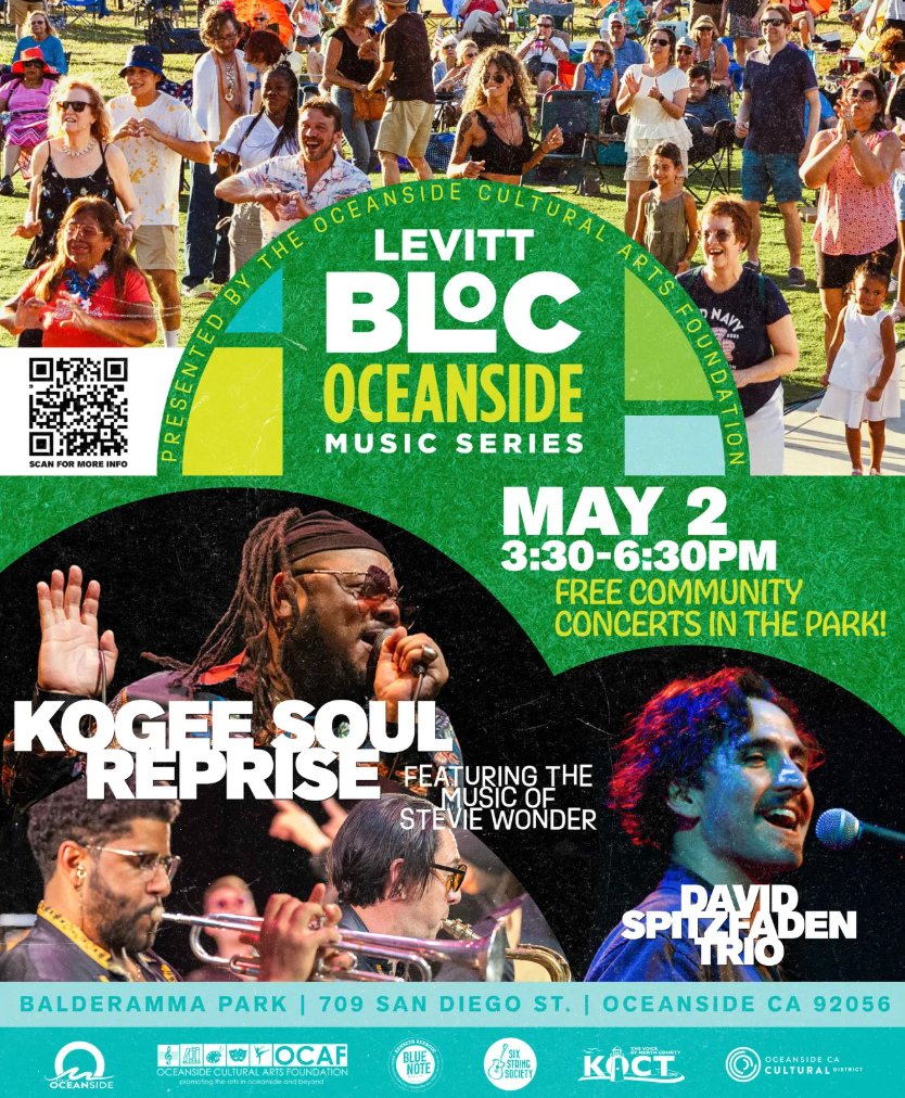 CityofOceanside's tweet image. 🎶Oceanside, this Saturday, May 2, from 3:30–6:30 PM, Joe Balderrama Park is the place to be with a FREE afternoon of live music in the park. You'll be dancing before you even find your spot on the grass.   

#Oceanside #MusicMoves #FreeConcert