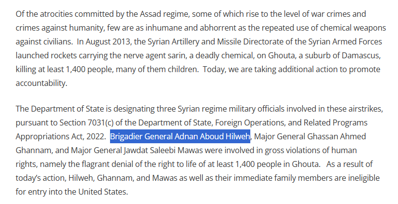 QalaatAlMudiq's tweet image. #Syria: Major General Helwa was a senior officer in Assad's strategic arsenals, linked to the 155th and 157th Brigades in the E. Damascus countryside.

He's internationally sanctioned over the sarin attack in 2013. 

He also oversaw the use of Scud ballistic missiles against