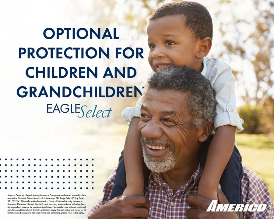 InsMatters's tweet image. With Americo’s Eagle Select final expense insurance, adding on The Child and Grandchild Term Rider will provide insurance for an insured child up to age 25. Message me to learn how you can give you and your family peace of mind. 

#Americo #lifeinsurance