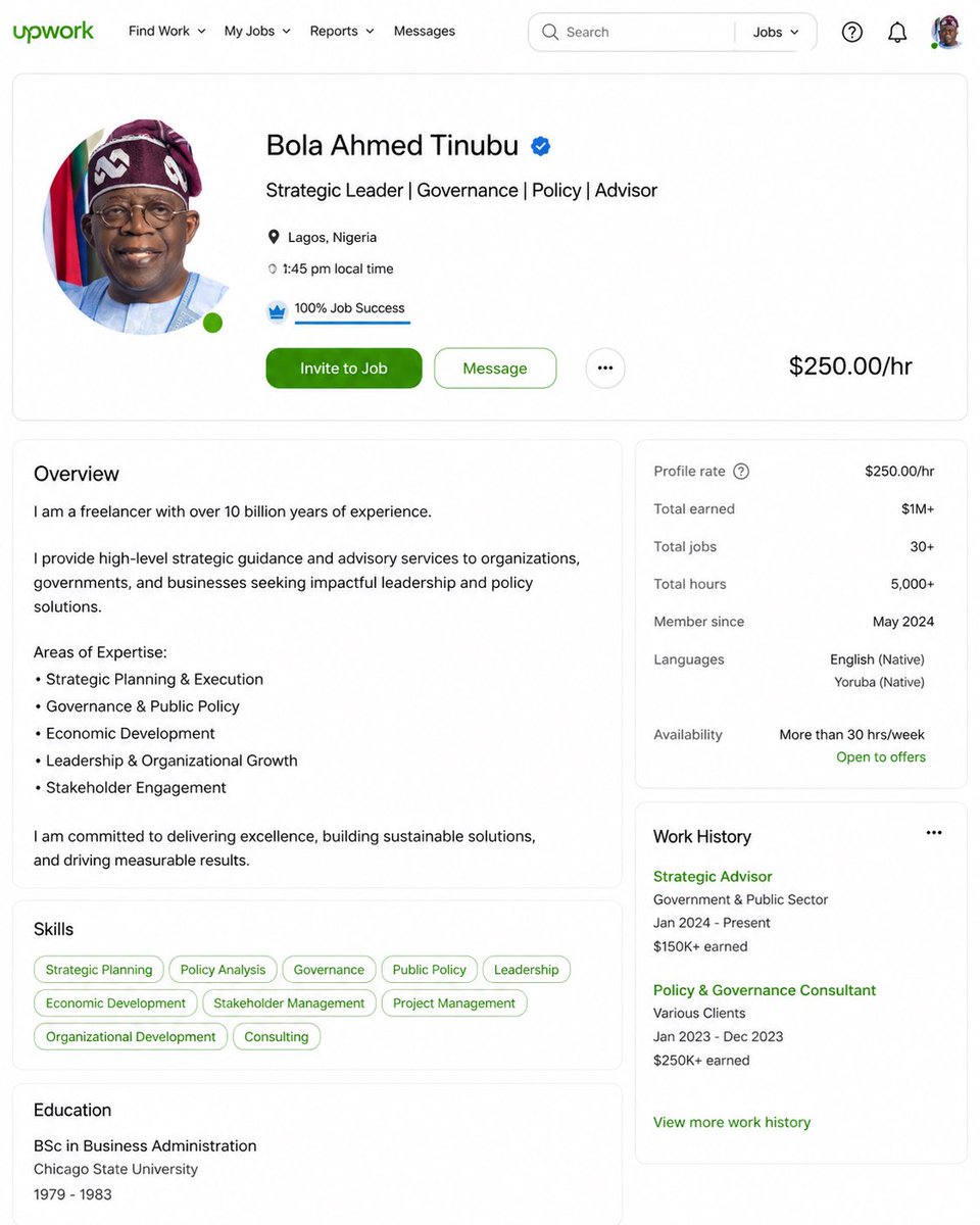 mxochai's tweet photo. The number one positioning mistake I see in Nigerian freelancers’ profiles. 👇🏾

It’s that they write too much about themselves.

It sounds obvious when I say it that way. But go check your profile right now. 

Check the overview section. Count how many sentences start with “I.” Count how many are about your skills, your experience, your background, your years in the field.

Now ask yourself: at no point in any of that, who is the client?

This is the mistake. 

The profile reads like a CV when it should read like a conversation. A CV says “here’s what I’ve done.” 

But a profile says “here’s the problem I solve and here’s what that looks like for you.”

Clients land on your profile already knowing what they need. They’re not reading to learn about you. 

They’re scanning to answer one question: can this person fix my problem?

If your profile doesn’t answer that question in the first three sentences, most clients are already gone.

I’ve reviewed hundreds of profiles at this point. Nigerian freelancers especially tend to lead with credentials, and I can’t blame them honestly, because that’s what we were taught. 

School trained us to present our qualifications and wait to be selected. But that logic doesn’t translate to Upwork.

Upwork is the ghetto. You’re not waiting to be selected. You’re making a case. And the case isn’t about you. It’s about them.

Go and rewrite the first paragraph of your overview tonight. 

Drop the “I am a writer with 5 years of experience” opening. Replace it with the problem you solve, the kind of client you solve it for, and one specific result that proves you can. Do it in just three sentences. 

That’s all it takes to sound completely different from 90% of profiles on the platform.

Try it and tell me what you come up with.