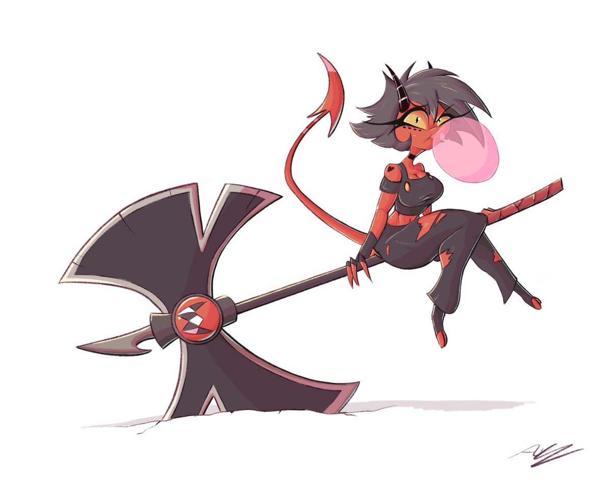 AdamClowery's tweet image. Millie. 🪓😈

#HelluvaBoss #HelluvaBossFanart #Artwork #Drawing #Millie #Hellaverse #HelluvaBossMillie