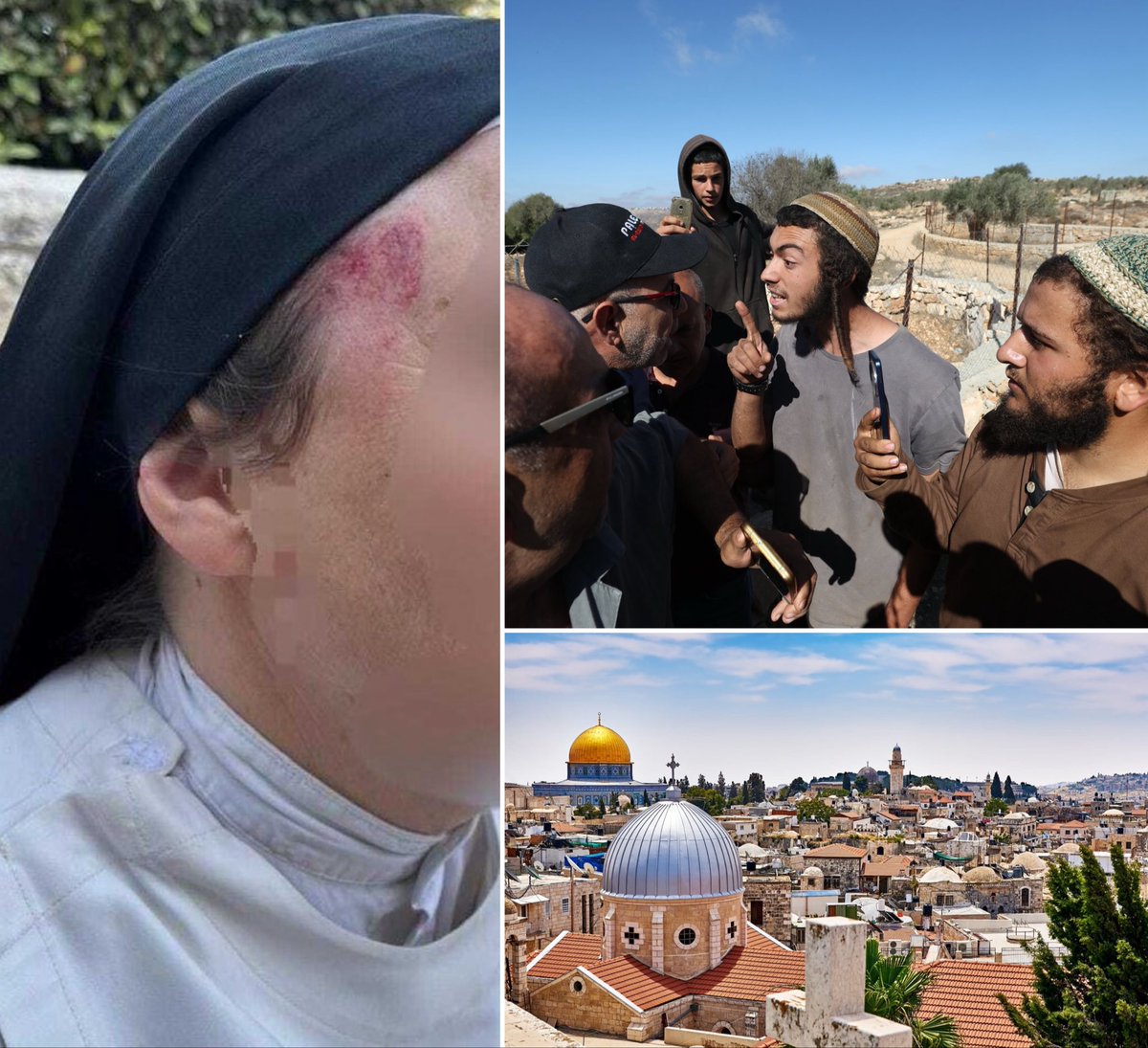 habibi6ixtv's tweet image. #REPORT: 🇮🇱🇵🇸 | Christian nun assaulted in Jerusalem as Israeli attacks continue across city
