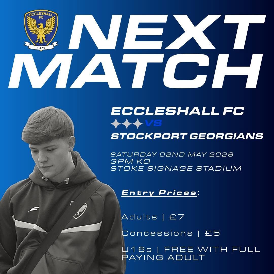 EccleshallFC's tweet photo. 🚨COMING NEXT🚨

It all falls down to Saturday afternoon. 

The support is more than needed this weekend, with most of the football now coming to an end, get yourselves in the sun, some food and a beer and watch will be a guaranteed entertainer of an afternoon🍻 https://t.co/psCgLHHE5Y