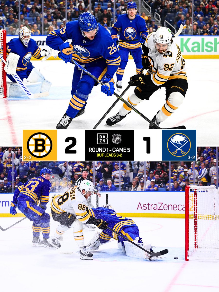DAZN's tweet image. The Bruins aren’t giving up yet 👀

#NHLonDAZN | #Bruins | #NHL