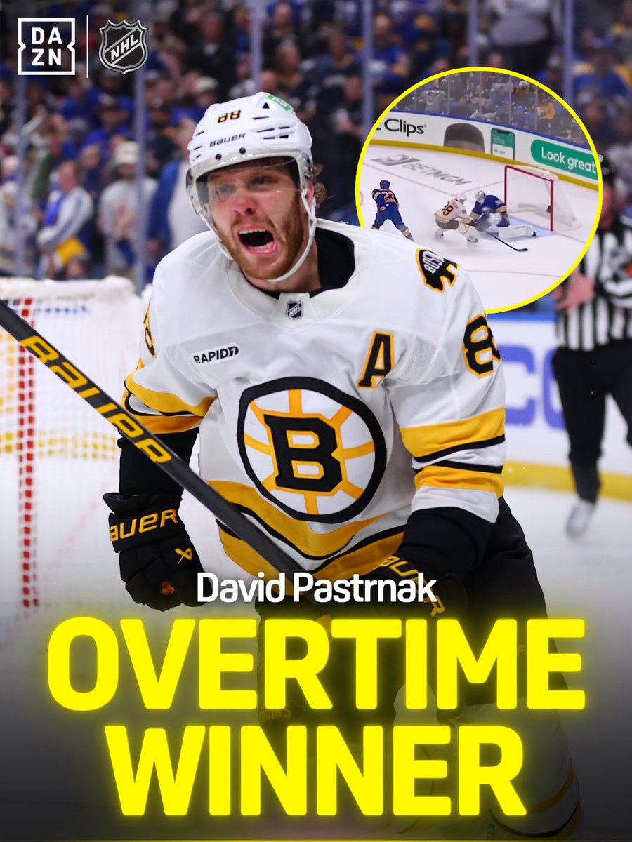 DAZN's tweet image. The Bruins aren’t giving up yet 👀

#NHLonDAZN | #Bruins | #NHL