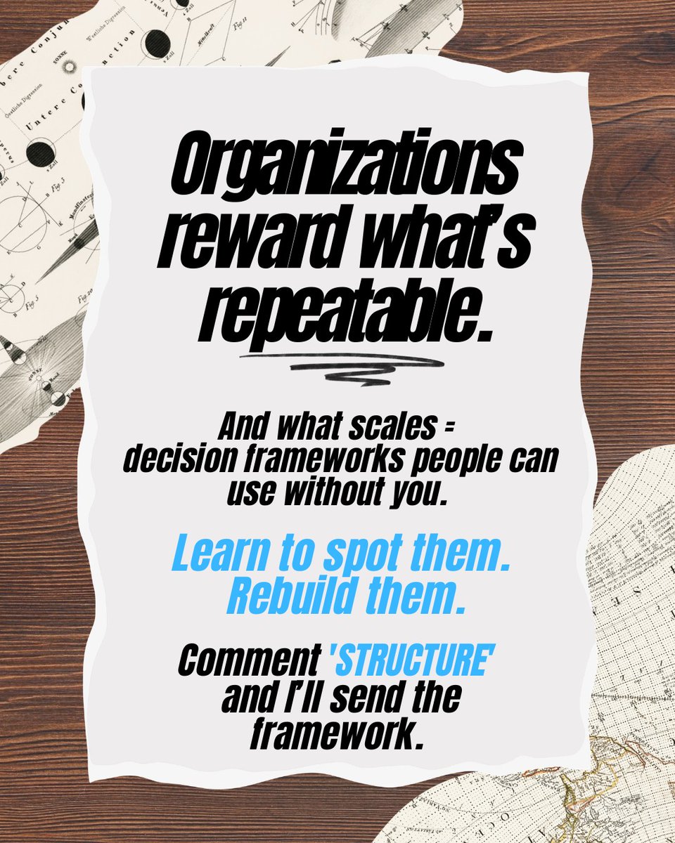 MannyPalachuk's tweet image. Stop copying what great leaders do. Copy how they architect decisions.

The question isn't "do I need better people?" It's "what structure lets my team decide like I would — without me in the room?"

Build the framework.

#Leadership #Systems #DecisionMaking