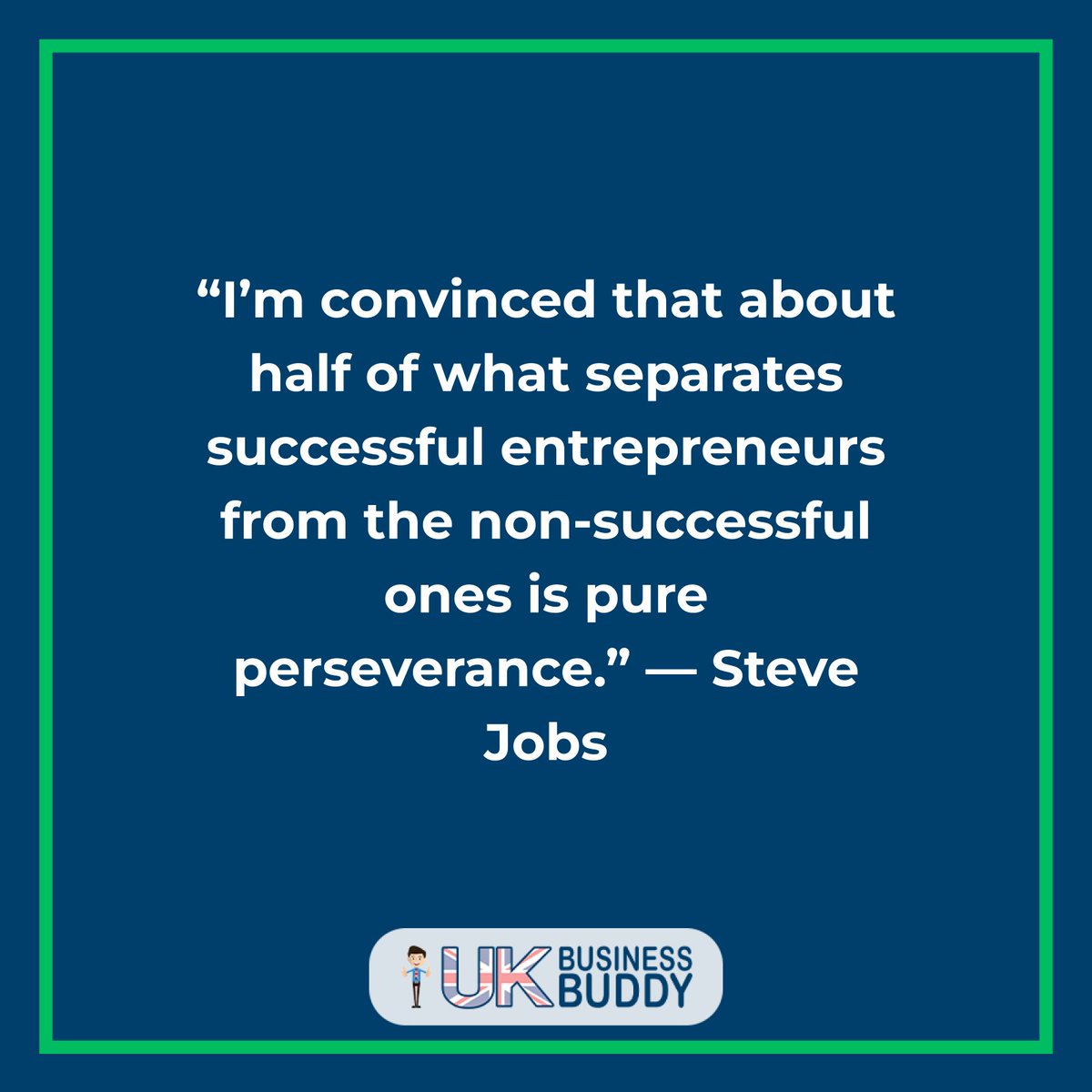 ukbbuddy's tweet image. “I’m convinced that about half of what separates successful entrepreneurs from the non-successful ones is pure perseverance.” — Steve Jobs
#Resilience #Leadership #BusinessSuccess #Perseverance #Growth