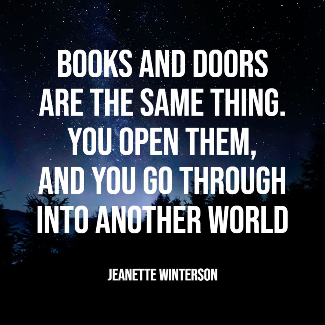adamblumer's tweet image. Books and doors are the same thing. You open them, and you go through into another world. - Jeanette Winterson 
#BookLove #BookLover #Bookworm #Bibliophile #Bookstagram #BookTok #Bookish #BooksBooksBooks #CurrentlyReading #TBR #Shelfie #Bookshelf #BookCommunity #ReadingList