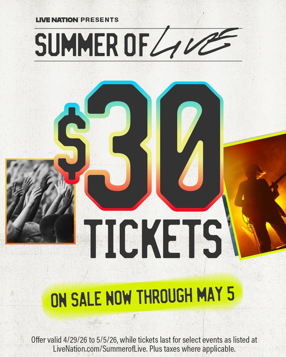 TheEchoLA's tweet photo. Get ready for a Summer of Live! $30 tickets are on sale now. Grab tickets for your favorites like Ford., Clark, Katelyn Tarver &amp; more. Hurry, ends May 5. See all shows here - 
Echoplex:  https://t.co/WeZUt9t8bZ
The Echo: https://t.co/wxmteF2vjg https://t.co/KzC0ND5ZeZ