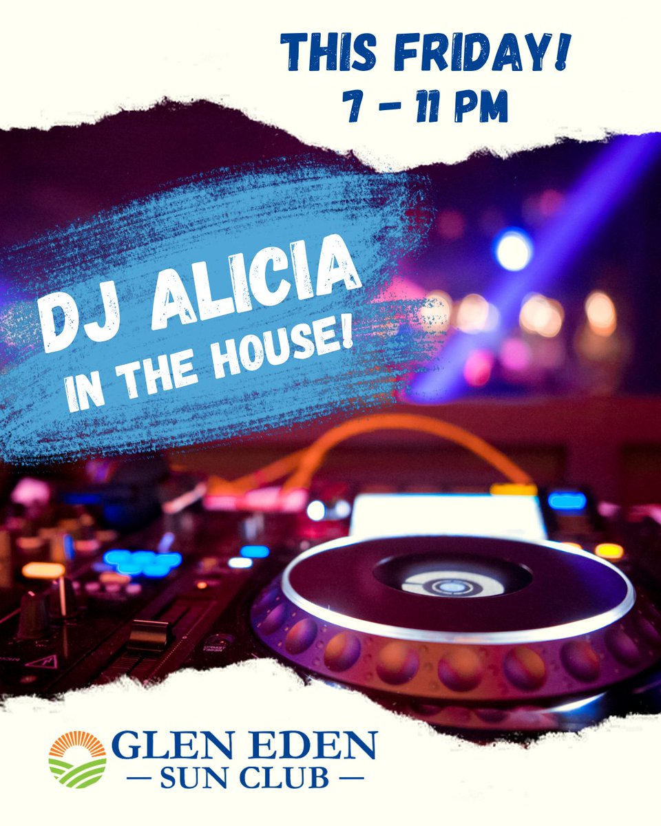 GlenEdenSunClub's tweet image. 🎧 Friday Night with DJ Alicia 🎧

Start your weekend on the dance floor at Glen Eden.

🗓 Friday
🕖 7–11 PM

DJ Alicia will be spinning all your favorites— come dance, hang out, and enjoy the vibe 💛

#GlenEdenSunClub #FridayNight #ClothingFreeResort #WeekendVibes #NudistResort