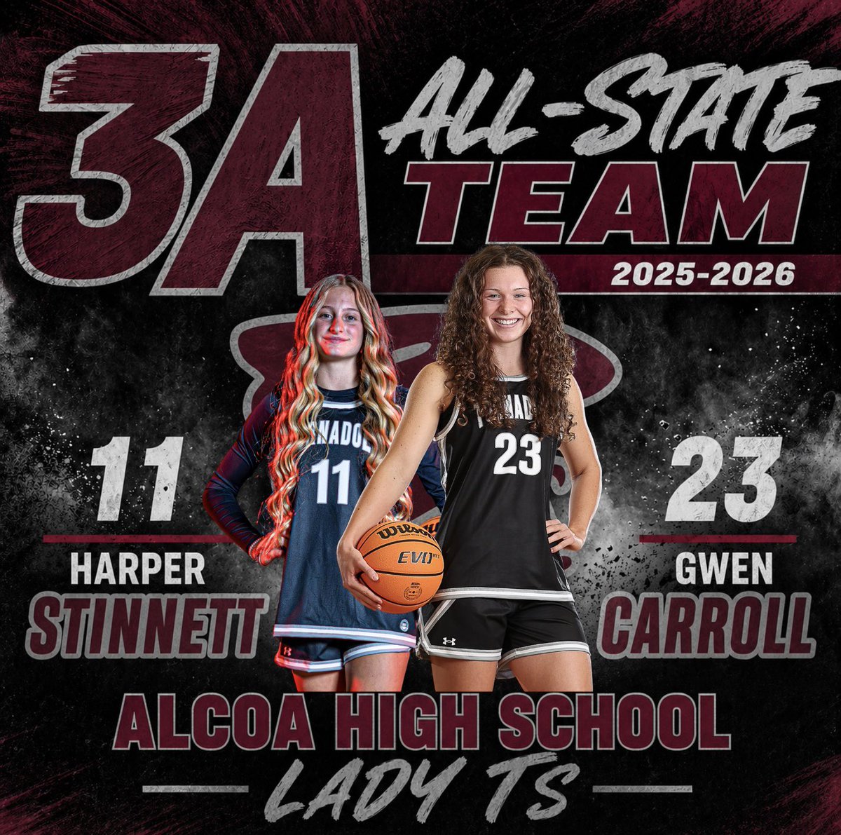 alcoagirlsbball's tweet photo. Congratulations to @Gwen_ca23 &amp; @HarperStinnett for being named to the Tennessee 3A All-State team! This is the 5th straight year a Lady T has been given this honor. https://t.co/wrBa1XrvcG