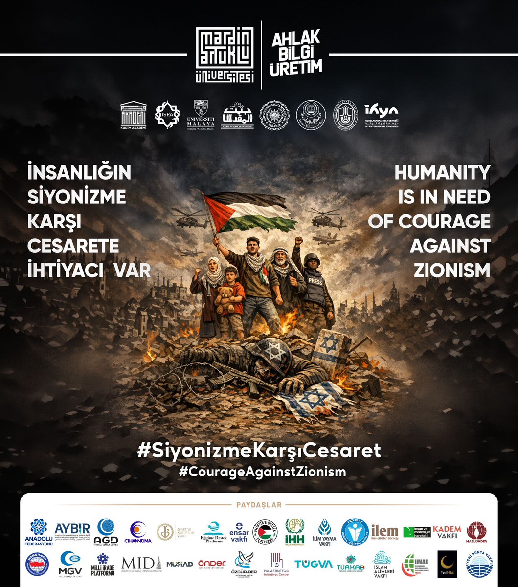 kadimakademi's tweet photo. İnsanlığın onurunu korumak, baskılara karşı dik durmakla mümkündür. Siyonizmin sömürü düzenine karşı onurlu direnişin yanında yer almaya devam ediyoruz. 

#SiyonizmeKarşıCesaret #CourageAgainstZionism

@ibrahimozcosar 
@DrAhmetKygl https://t.co/LhLHMoKEER