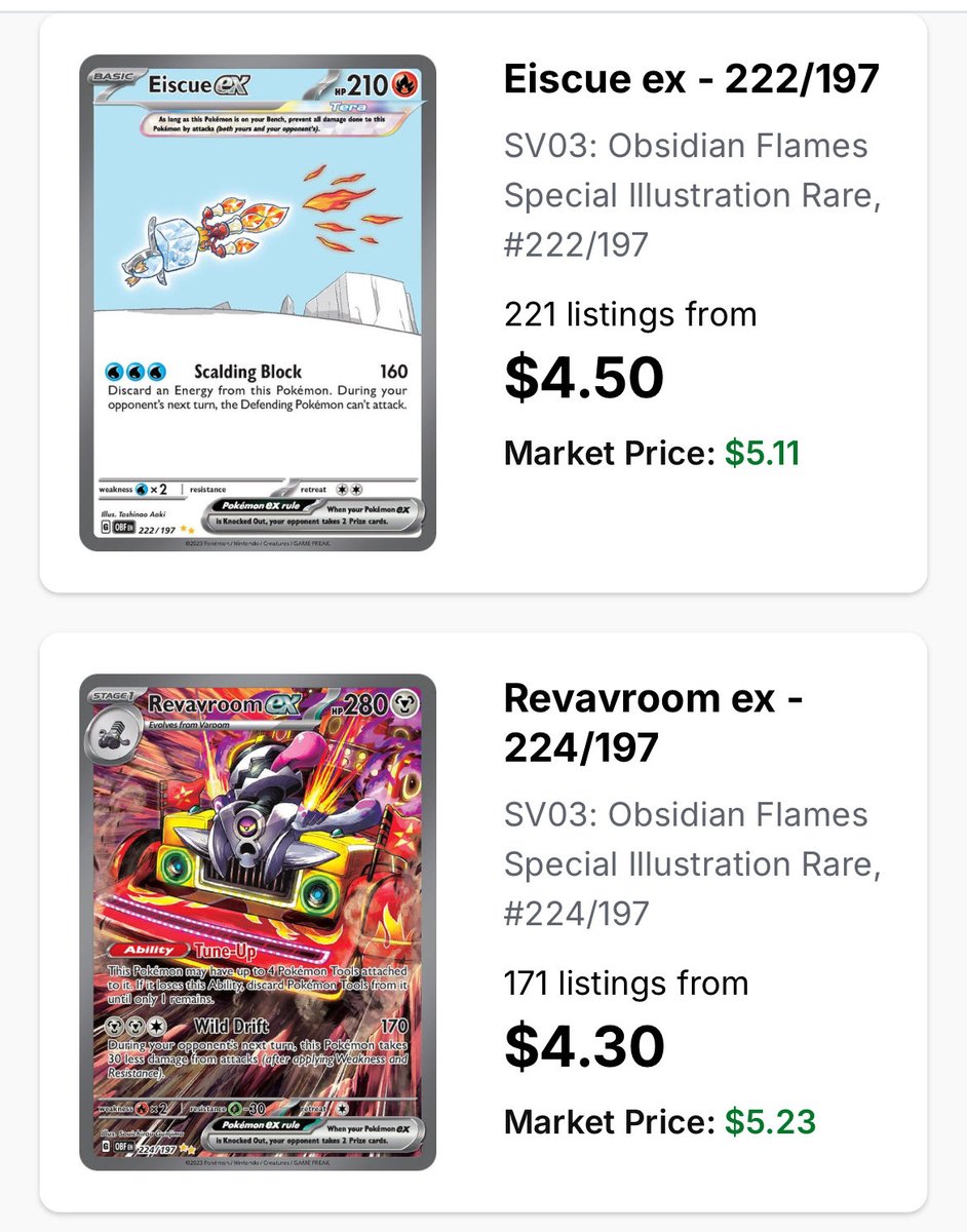 In case you were wondering, these are the two cheapest IR and SIR cards you can grab on TCGPlayer right now 🔥