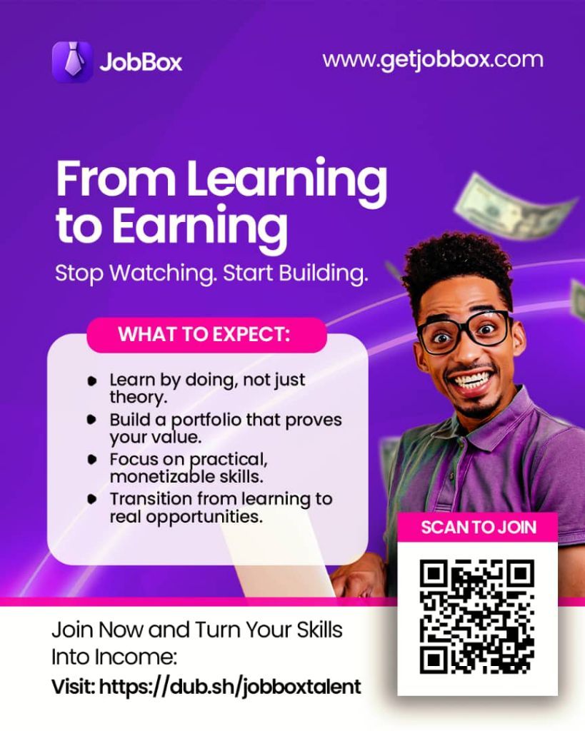 AiJobbox's tweet image. You cannot deposit a course certificate at the bank.

Stop collecting. Start building skills that convert to income.

JobBox is built for execution — real work, real portfolio, real outcomes.

▶ dub.sh/jobboxtalent

#JobBox #SkillsToIncome  #LearnAndEarn #CareerGrowth