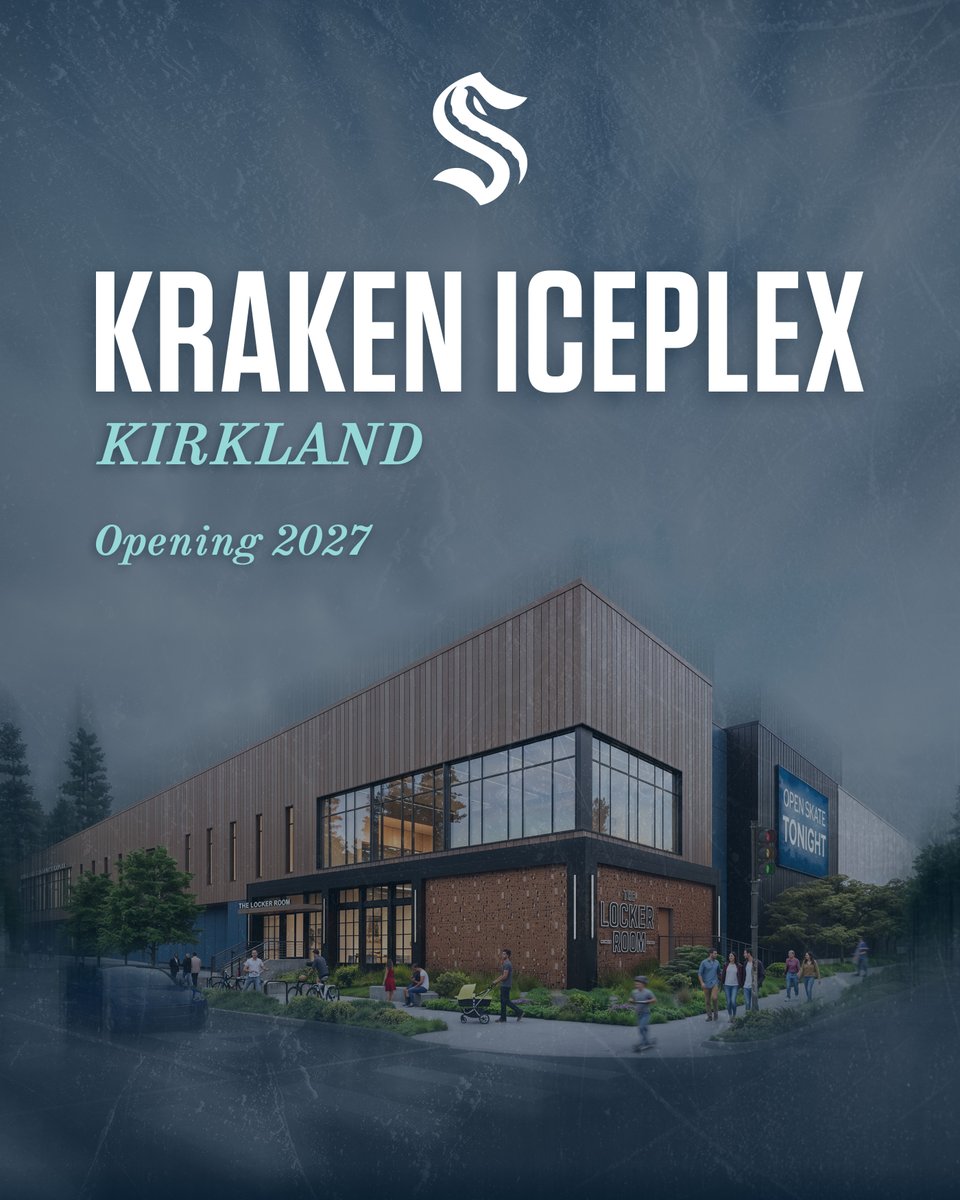 SeattleKraken's tweet image. Teaming up for community 💙🩵

The #SeaKraken are proud to unveil plans for the Kraken Iceplex, Kirkland in partnership with the City of Kirkland. Learn more about the project, scheduled to open Fall 2027 → bit.ly/KICCKIRKLAND