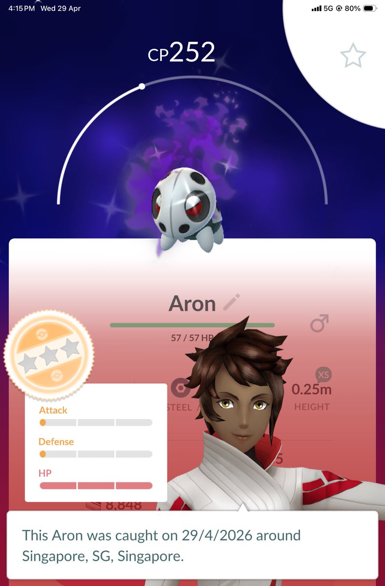 brandontan91's tweet image. My luck for Shiny Shadow was crazy today, got 2 Shiny Shadows today with Shiny Shadow Aron being the 2nd before the Rocket Taken Over event started 😅

#PokemonGO