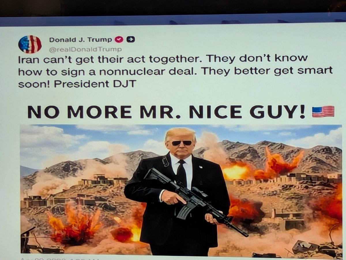 blackfoothu's tweet image. @realDonaldTrump this is crazy, no recent leader would pretend that the need for diplomacy is instead some sick video game.  We did have a deal, but bc Pres. Obama executed it you tore it up rather than use it as a blueprint.  #ThisIsNotAGame #Shameful