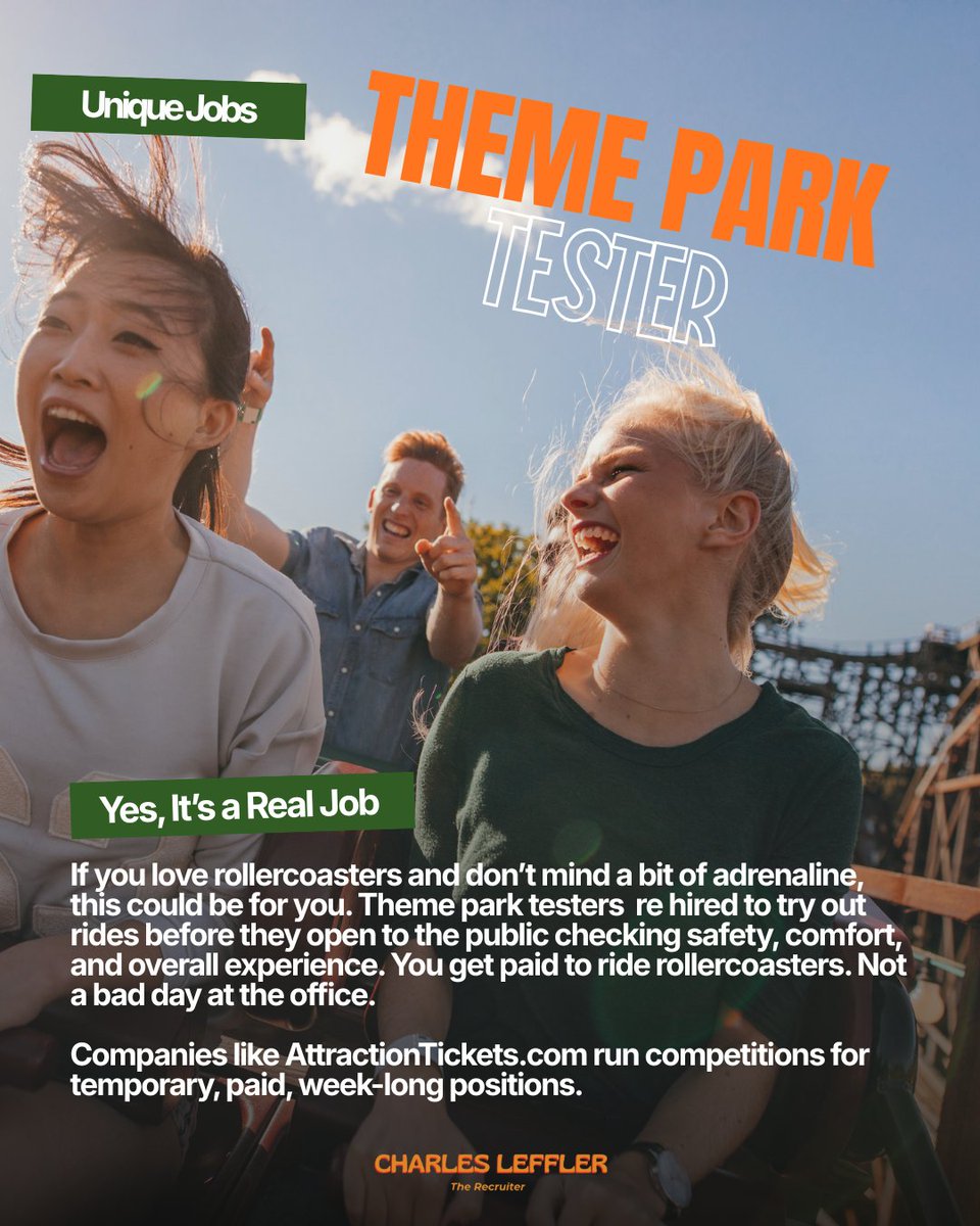 charlesleffler_'s tweet image. Unique jobs you didn’t know existed 👀

There are so many careers out there that most people never even consider.

And some of them are more interesting (and better paid) than you’d expect.

Comment below and let me know what you think!

#CareerAdvice #UniqueJobs #Careers