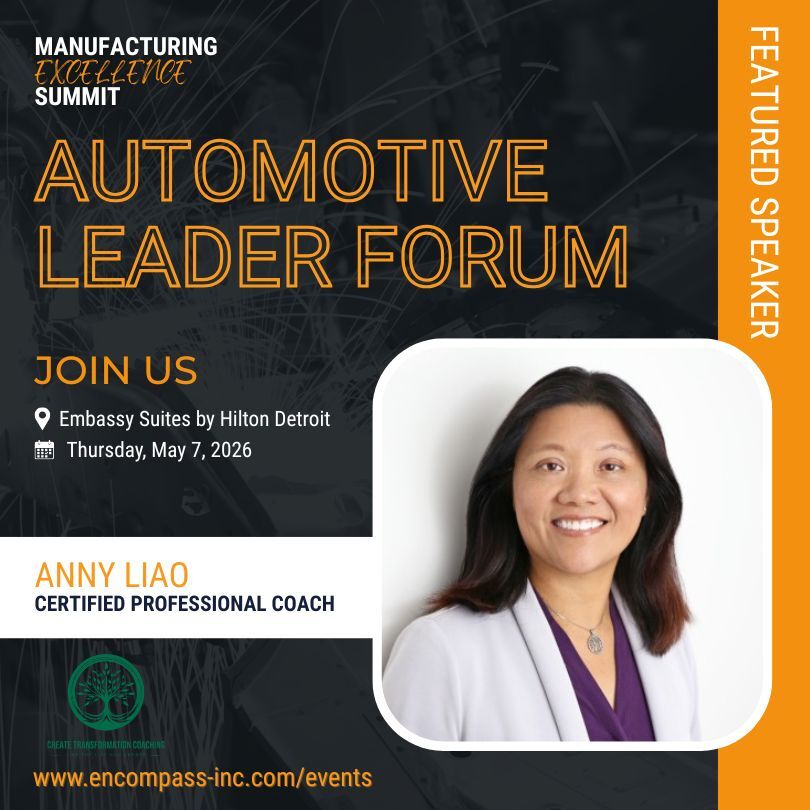 ESI_ERP's tweet image. Anny Liao, a Certified Professional Coach, will join our Industry Panel at the Automotive Leaders Forum, where they bring an engineering perspective to coaching in manufacturing. Register using the link in the comments. #DigitalTransformation #Growth #EncompassSolutions