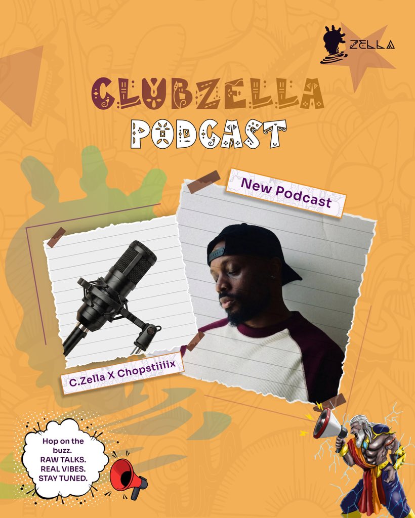 ClubZella's tweet photo. from music to comics; this friday, the ClubZella podcast is back with the Grammy award winning producer @chopstiiiix !!! it’s about to be insane, subscribe to the youtube 🔥🎹💭🏆 https://t.co/YT7PnLlZAZ