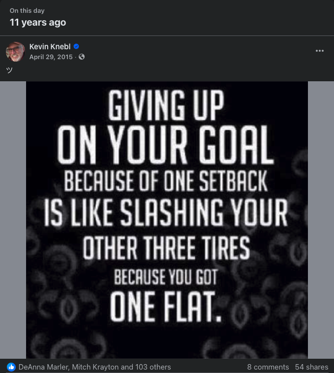 kevinknebl's tweet image. ツ #hanginthere #youcandoit