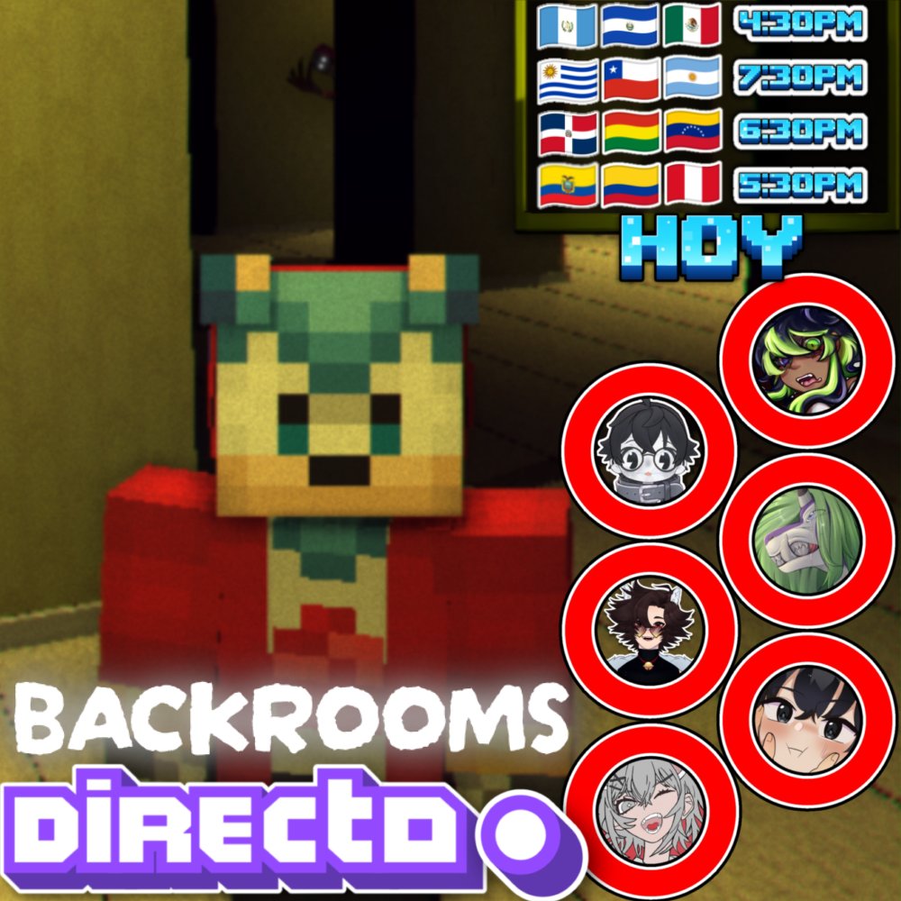 honixpl4y's tweet photo. GENTE, HOY NUEVA DINÁMICA POR BITS Y PRÓXIMO VIDEO ESPECIAL DEL MES PARA EL CANAL, EN DIRECTO PASÁNDONOS LOS BACKROOMS EN MINECRAFT 👀🦔 (ft. @DanSuSuu, @ChuwiiVT, @whoitscane, @AlexisValMed19, @MiphasSLife Y @WolfyVT_ )

🟣TWITCH: https://t.co/fusY131ddz https://t.co/GPXhVoseQn