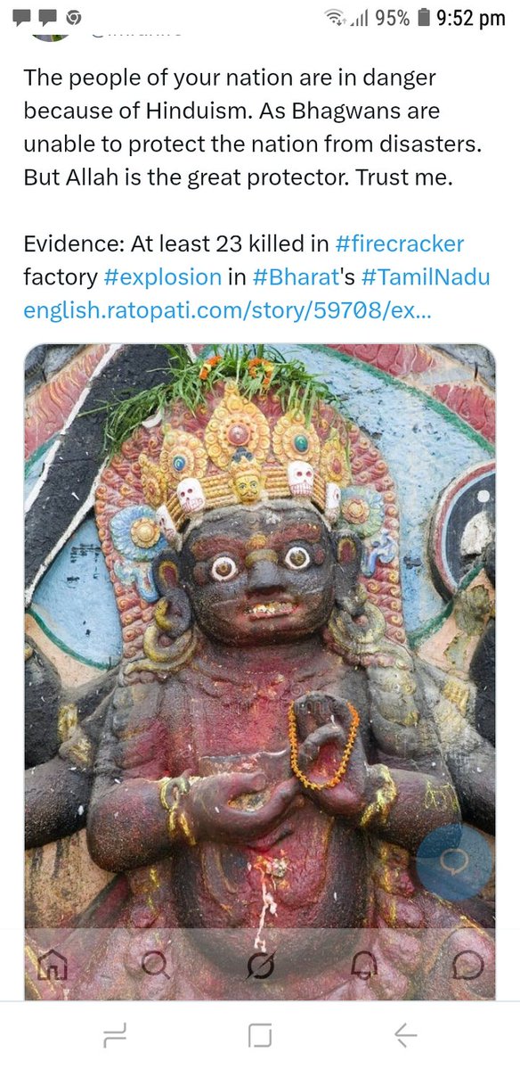 imranif9's tweet image. Miss @sayani06 

#Bharat ki awaam ko apne bhagwanu ki toheen bardasht ni hoti, lekin is baat ki inhe zra parwa nhi k loog bewaqt halak pe halaak hote hi ja rhe.

Abuse and illogical comments from some #Hindus on my post: