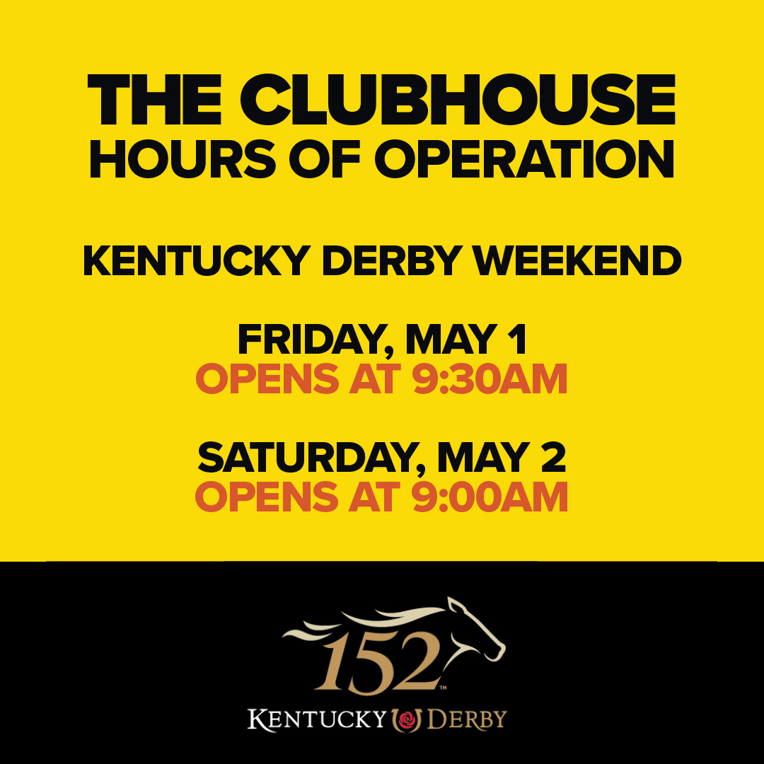 OceanDowns's tweet image. The Clubhouse will be opening early Kentucky Derby Weekend! 
Friday, May 1st: Opens at 9:30AM
Saturday, May 2nd: Opens at 9:00AM

#ocmd #winning #kentuckyderby #oceandowns