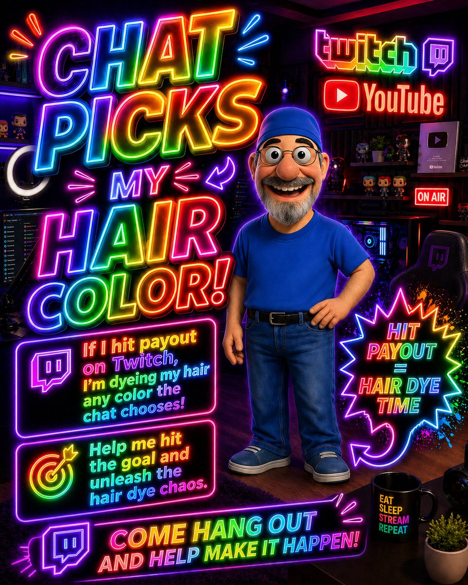 OzzieBy's tweet image. 🎨 Pennies from Payout! Chat Picks My Hair Color Today 💇‍♂️🔥 #UGC #ZeroHorizons #D8Gas twitch.tv/zh_d00biedaddi…